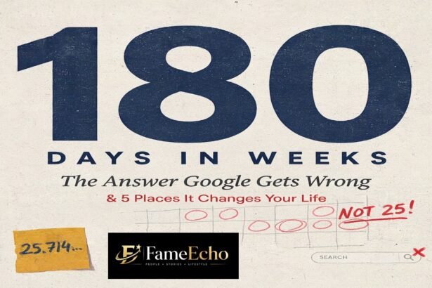 A calendar and digital clock infographic showing 180 days equals 25 weeks and 5 days — visual time conversion chart
