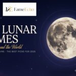 A glowing full moon rising over a calm ocean at night, symbolizing lunar names and celestial beauty
