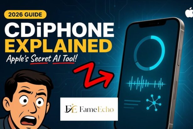 CDiPhone concept showing AI-powered iPhone with diagnostic tools and smart device features in 2026