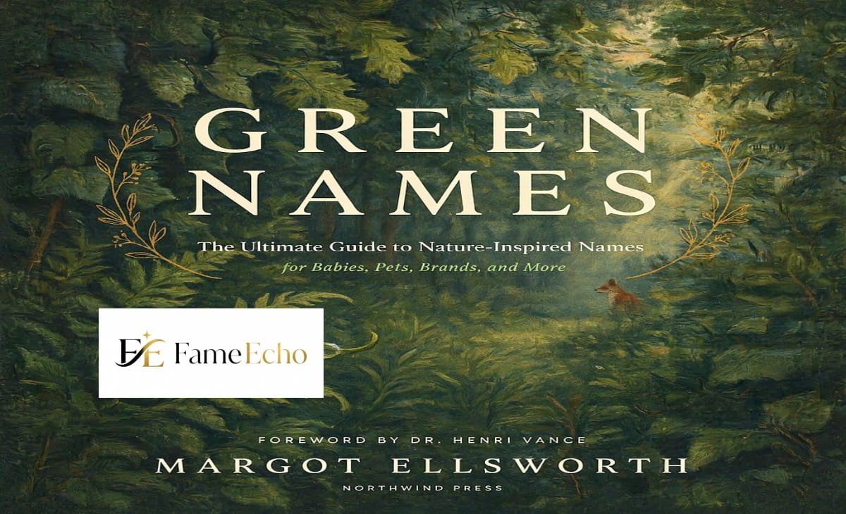 Green nature-inspired names for babies, pets, and brands with leaves and greenery