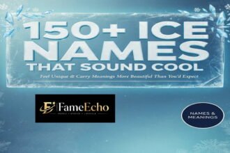 Collage of ice names including Crystal, Frost, Yuki, and Skadi displayed over a frozen winter landscape