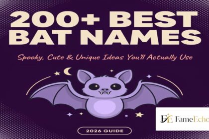 Close-up of a bat hanging upside down — bat names guide